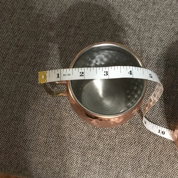 Hammered Copper Mugs with Brass Handles, set of 4. - Picture 9 of 9